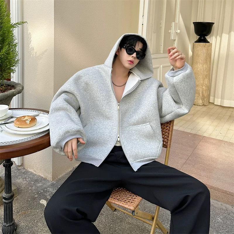 Oversized zip-up hoodie