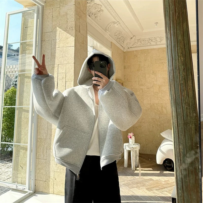 Oversized zip-up hoodie