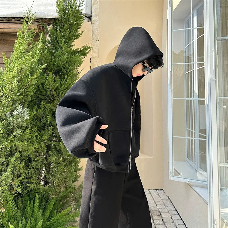 Oversized zip-up hoodie