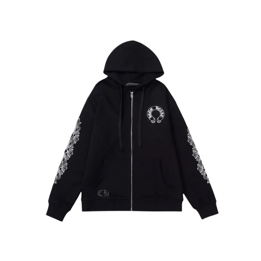 Midnight Chrome Zip-Up