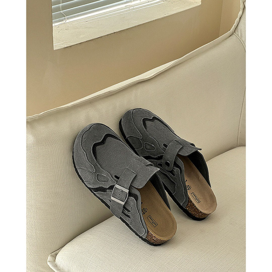 Waveform Suede Mules