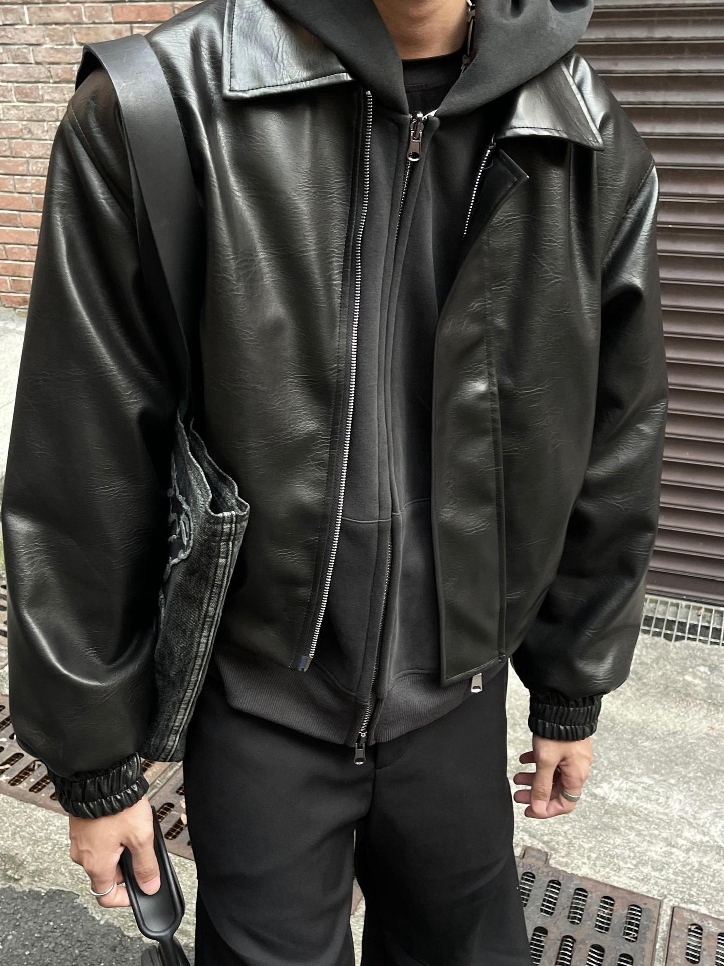 Zip-Up leather jacket
