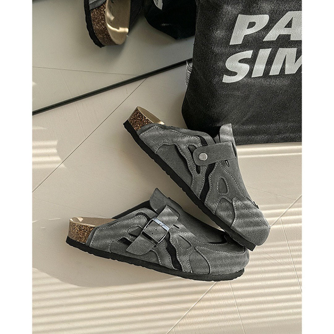 Waveform Suede Mules
