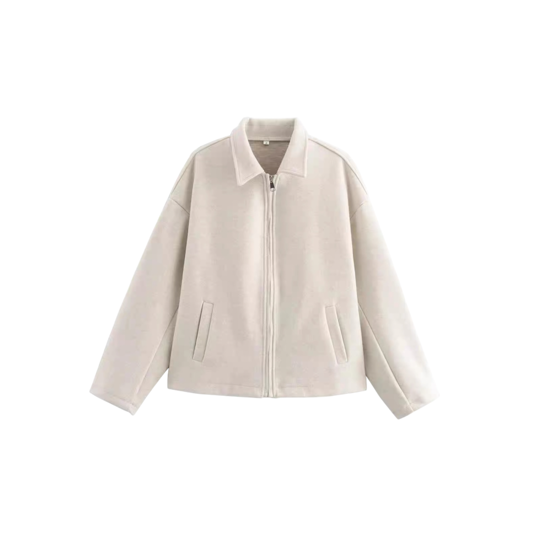 Wool zip-up jacket