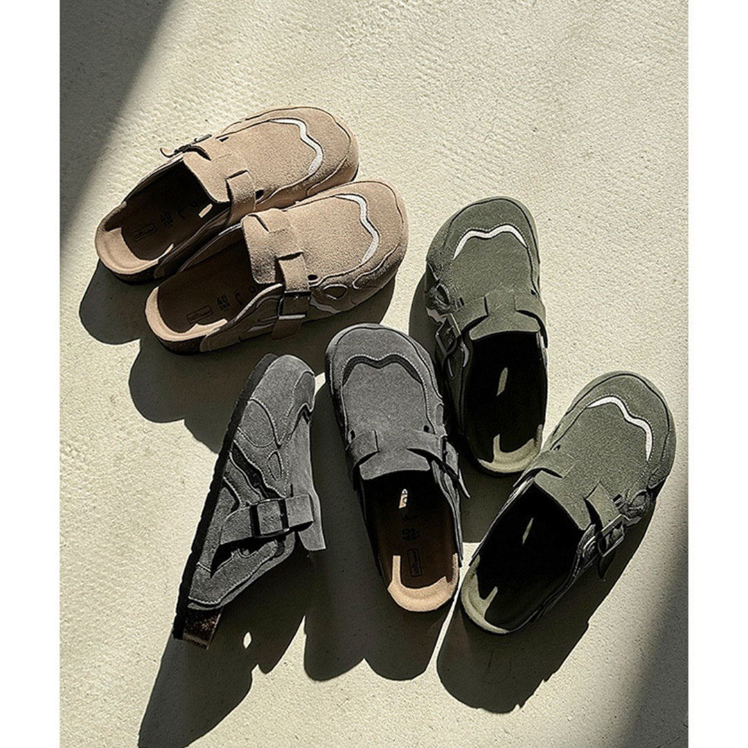 Waveform Suede Mules